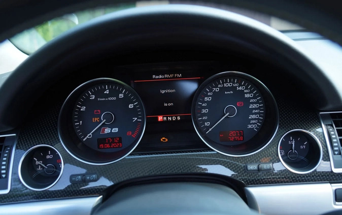 Audi S8 cena 139900 przebieg: 73000, rok produkcji 2008 z Kalisz małe 781